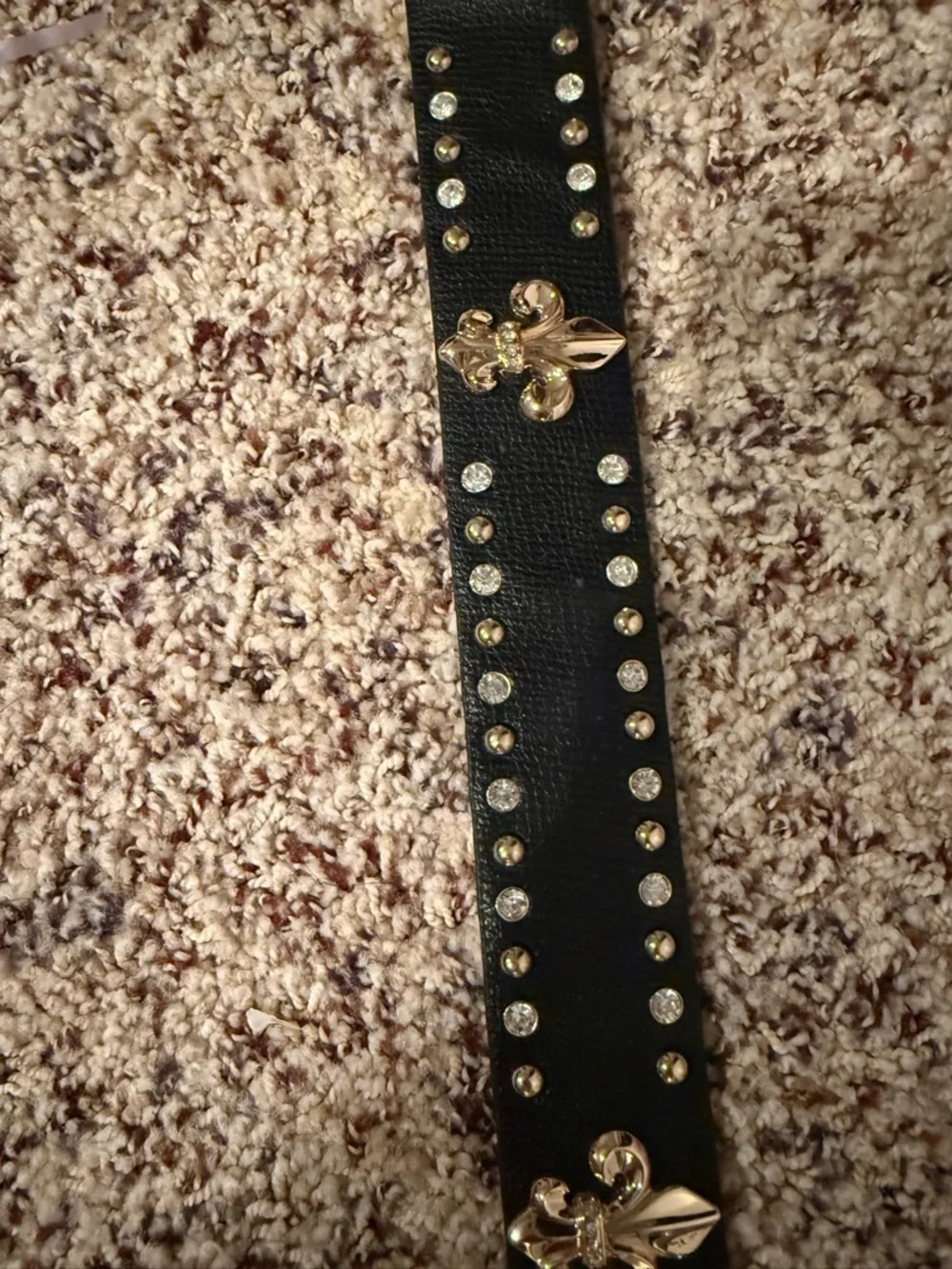 Black and Gold Studded Women's Belt